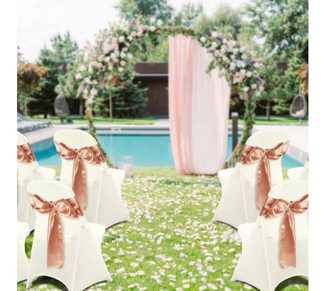 Ivory spandex kėdžių užvalkalai, 50 vnt.7