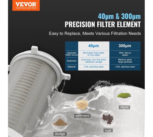 Nuosėdų filtras, 40 ir 30 mikronų1