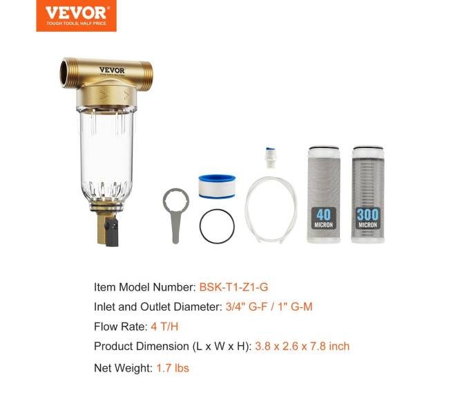 Nuosėdų filtras, 40 ir 30 mikronų6