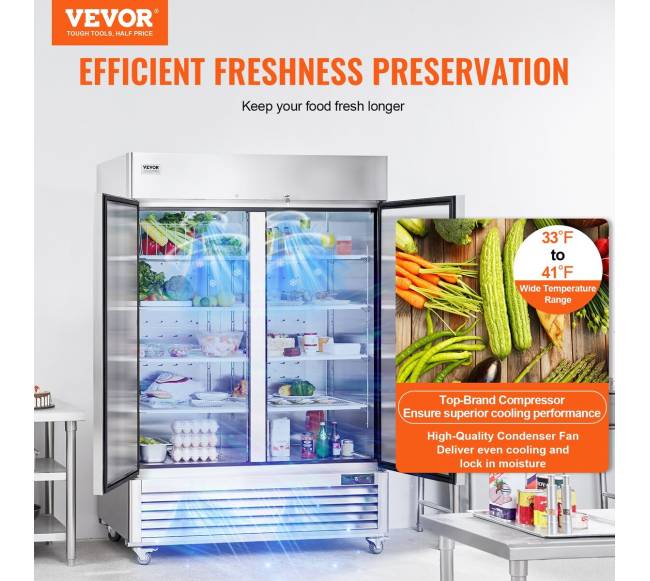 Komercinis šaldytuvas su 2 dviejų durų dėžėmis1