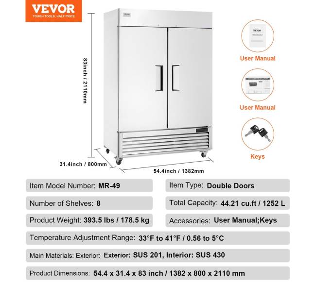 Komercinis šaldytuvas su 2 dviejų durų dėžėmis6