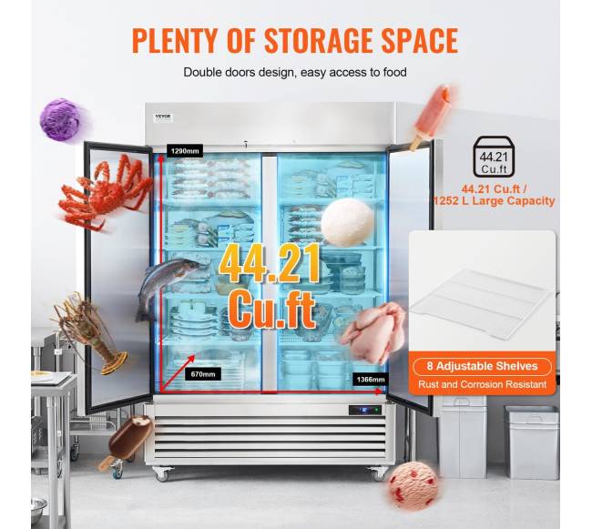 Komercinis šaldiklis 1100 L su 2 durimis3