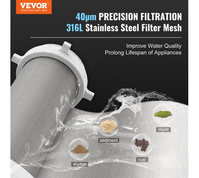 namų vandens filtravimo sistema su 40 mikronų filtru1