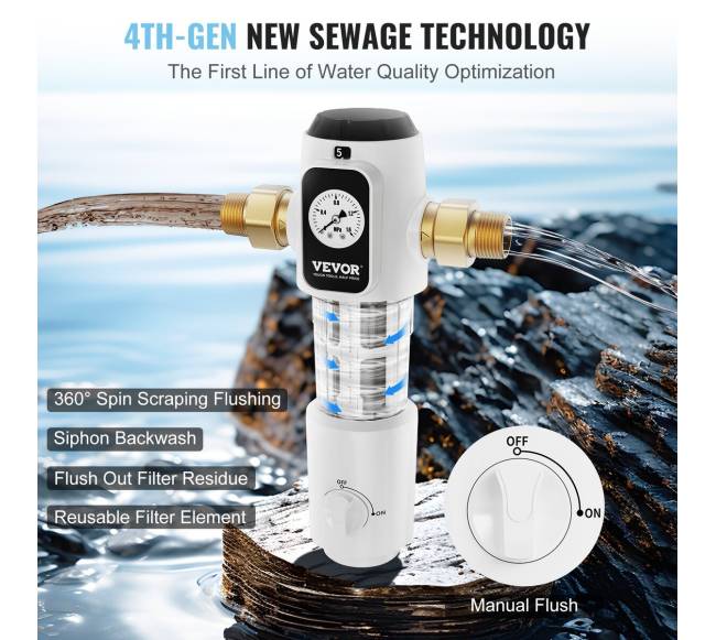 namų vandens filtravimo sistema su 40 mikronų filtru2