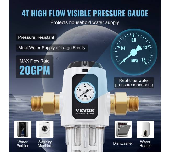 namų vandens filtravimo sistema su 40 mikronų filtru3