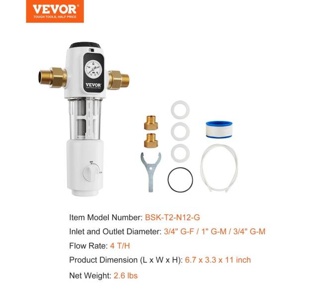 namų vandens filtravimo sistema su 40 mikronų filtru6