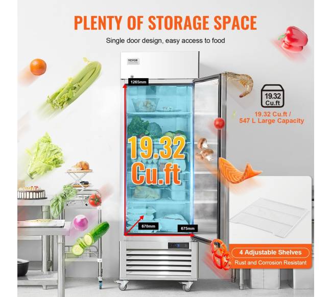 Komercinis šaldytuvas vienomis durimis3