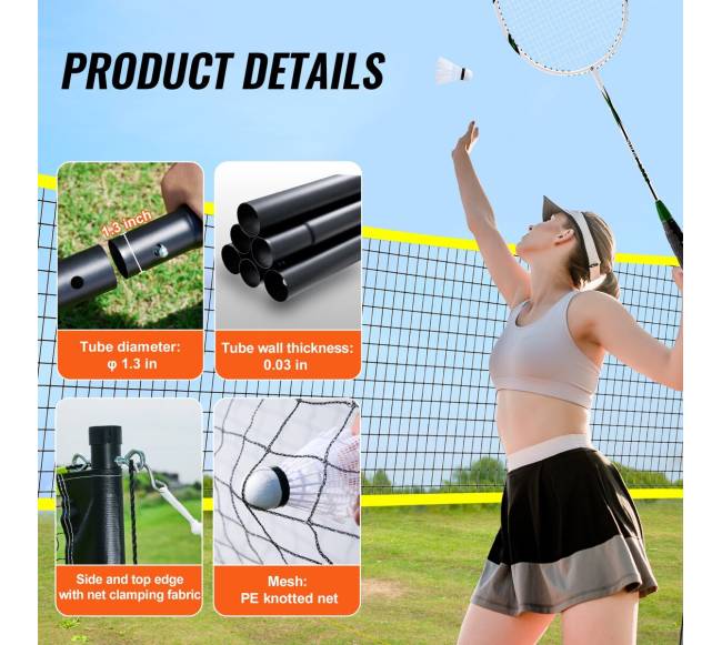 Nešiojama badmintono tinklo rinkinys3