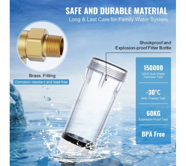 Vandens filtro 40 mikronų nuosėdų filtras su grįžtamu plovimu4