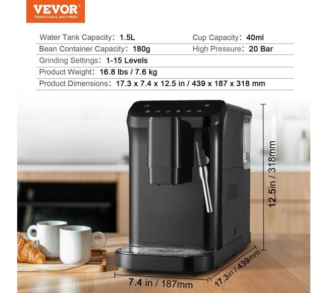 Automatinis espresso aparatas 20 bar su putų lazdele6