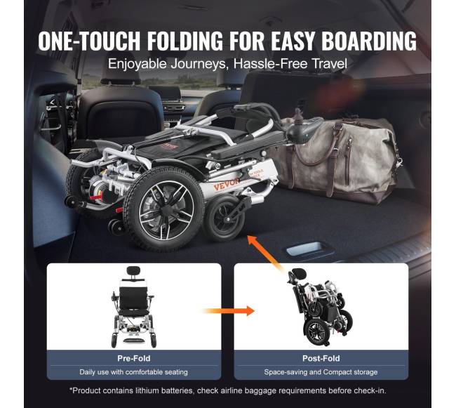 Sulankstoma elektrinė vežimėlė su reguliuojama atrama3