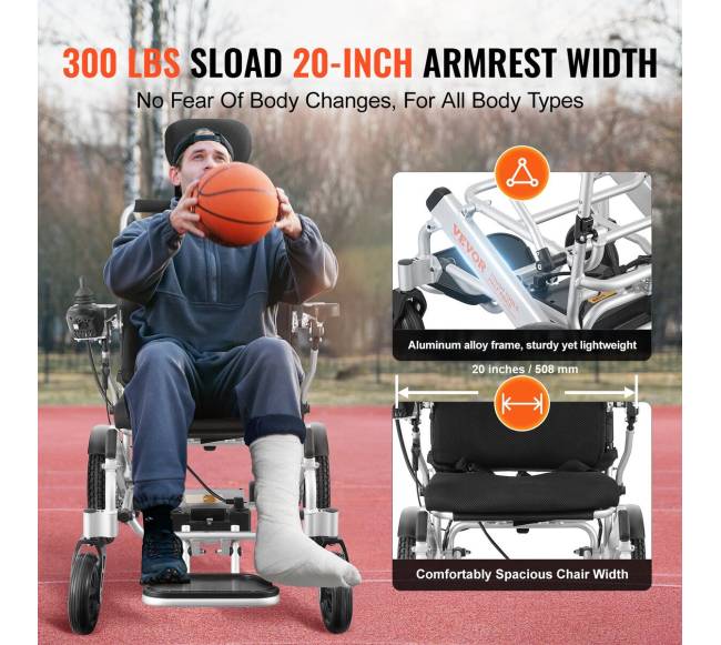 Sulankstoma elektrinė vežimėlė su reguliuojama atrama6