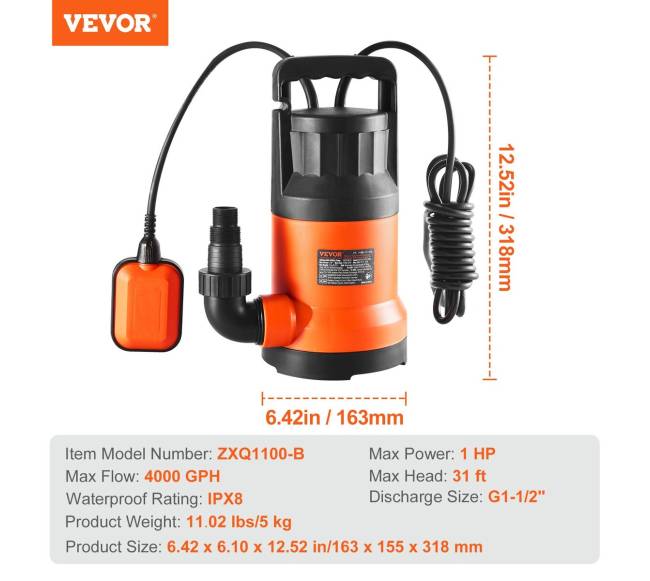 Panardinamasis vandens siurblys 700W 4148 GPH6