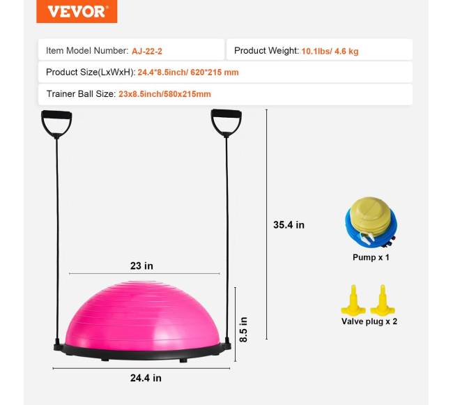 Pusiau treniruoklis balansui su juostomis6