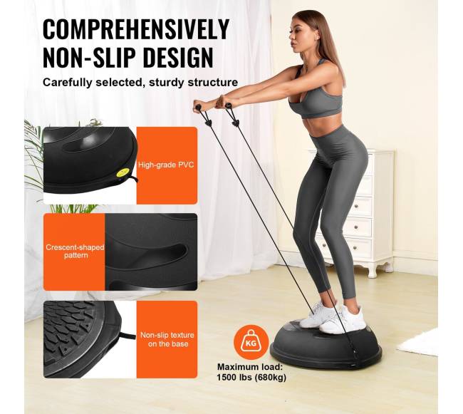 66 cm pusiau rutulio formos treniruočių kamuolys su juostomis3