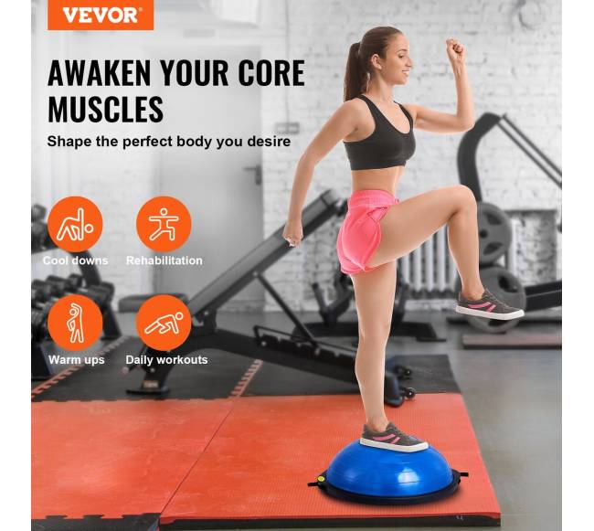 66 cm pusė treniruočių kamuolio su pasipriešinimo juosta1