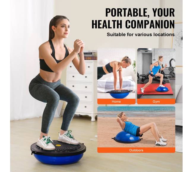 66 cm pusė treniruočių kamuolio su pasipriešinimo juosta5