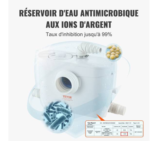 Maceratorius siurblys su 3 įleidimais3