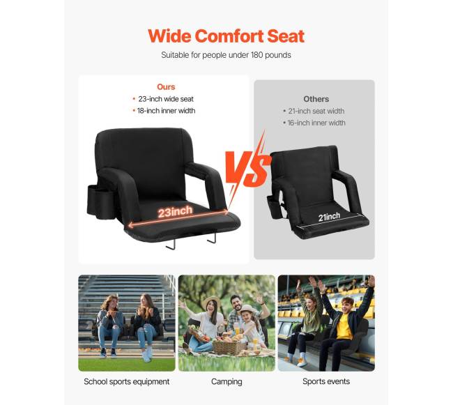 Nešiojama atloštu sporto sėdinė su atlenkimu2