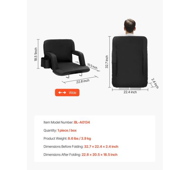 Nešiojama atloštu sporto sėdinė su atlenkimu6