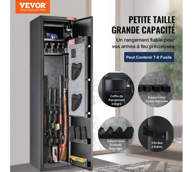 Šautuvų seifas su skaitmenine klaviatūra ir užraktu1