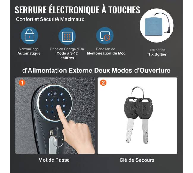 Šautuvų seifas su skaitmenine klaviatūra ir užraktu2