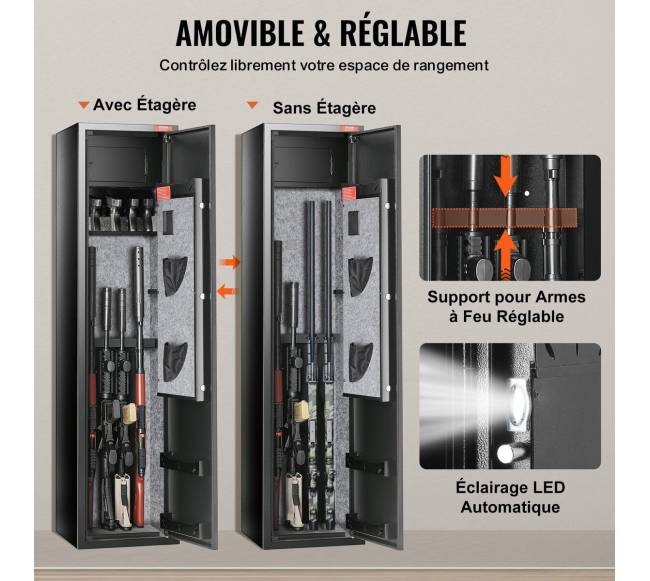 Šautuvų seifas su skaitmenine klaviatūra ir užraktu5
