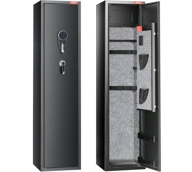 7-8 šautuvų seifas su skaitmenine klaviatūra0