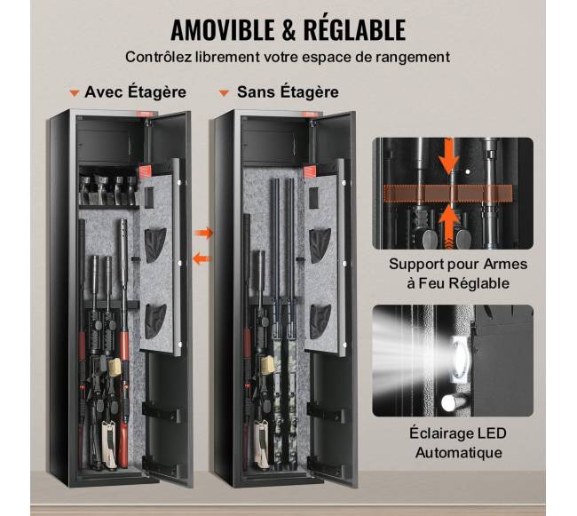 7-8 šautuvų seifas su skaitmenine klaviatūra5