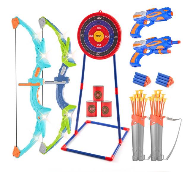 Vaikiškas lankų ir strėlyčių rinkinys su LED0