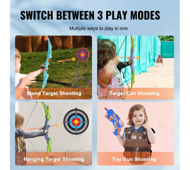 Vaikiškas lankų ir strėlyčių rinkinys su LED3