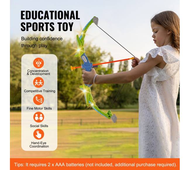 Vaikiškas lankų ir strėlyčių rinkinys su LED6