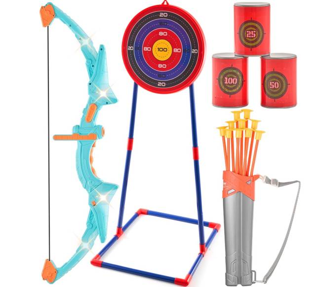Vaikų šaudymo lankas su LED ir 10 strėlių0