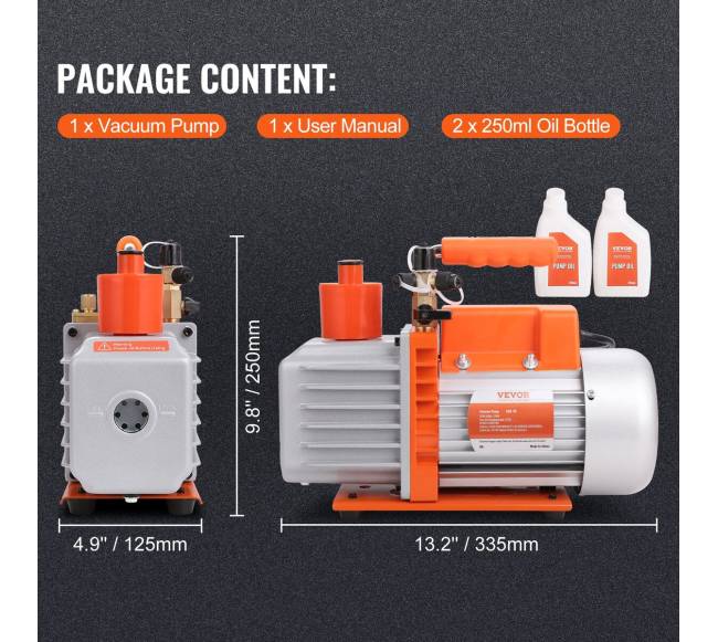 Dviejų pakopų vakuuminis siurblys 7 CFM6