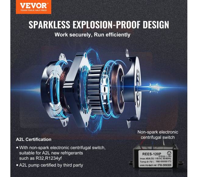 5 CFM dviejų pakopų vakuuminis siurblys1