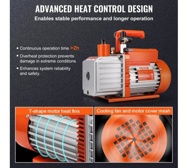 5 CFM dviejų pakopų vakuuminis siurblys2