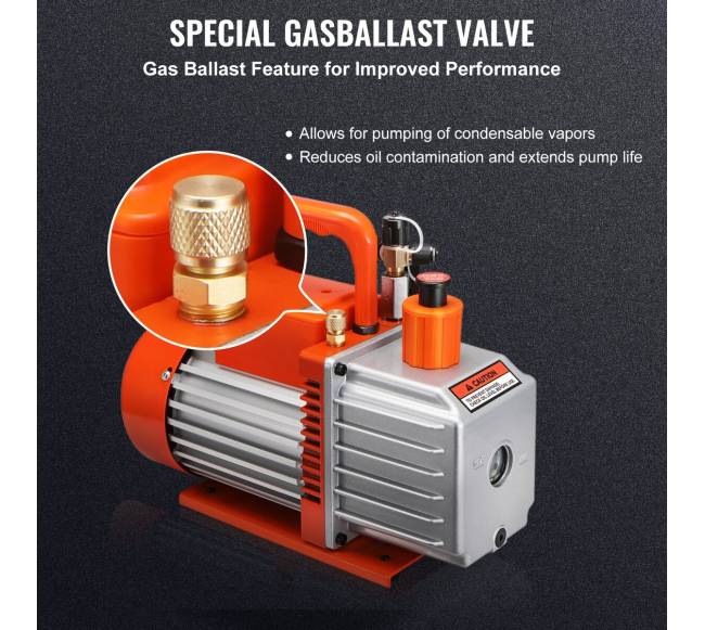 5 CFM dviejų pakopų vakuuminis siurblys3