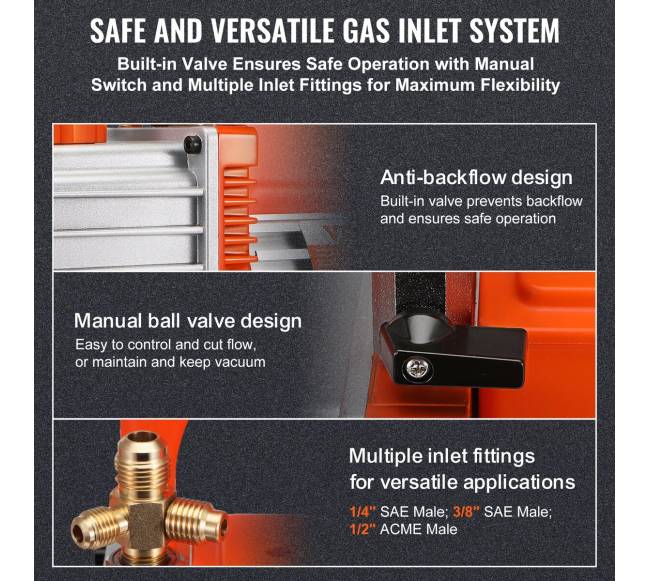 5 CFM dviejų pakopų vakuuminis siurblys4