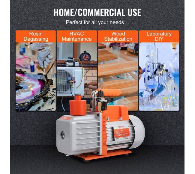 5 CFM dviejų pakopų vakuuminis siurblys5