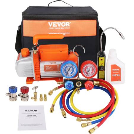 HVAC vakuuminis siurblys su manometru0