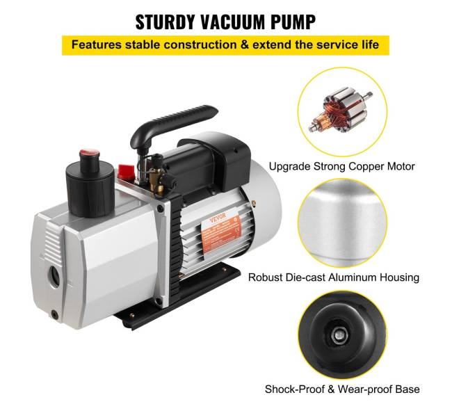 Dviejų pakopų vakuumo siurblys 8 CFM1