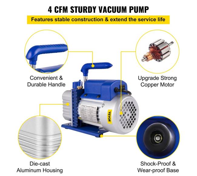 2 galonų vakuuminė kamera su silikono epoksidinėmis dujomis 4CFM 1\3HP siurblys2