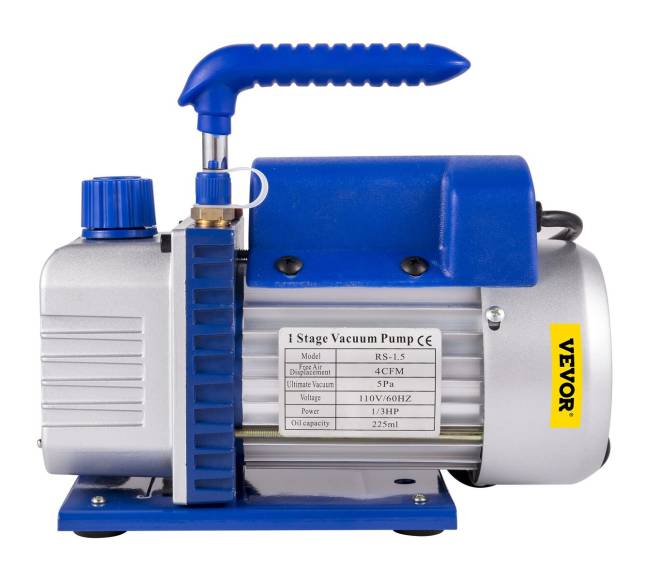 2 galonų vakuuminė kamera su silikono epoksidinėmis dujomis 4CFM 1\3HP siurblys8