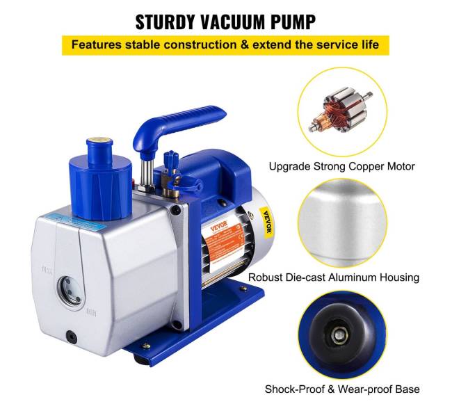 Vakuuminis siurblys vienos pakopos 7 CFM, 12 AG1