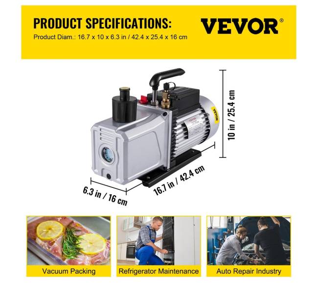 Dvigubo veikimo vakuuminis siurblys 12CFM6