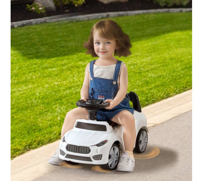 Stumdomas automobilis vaikams 1-3 metų baltas7