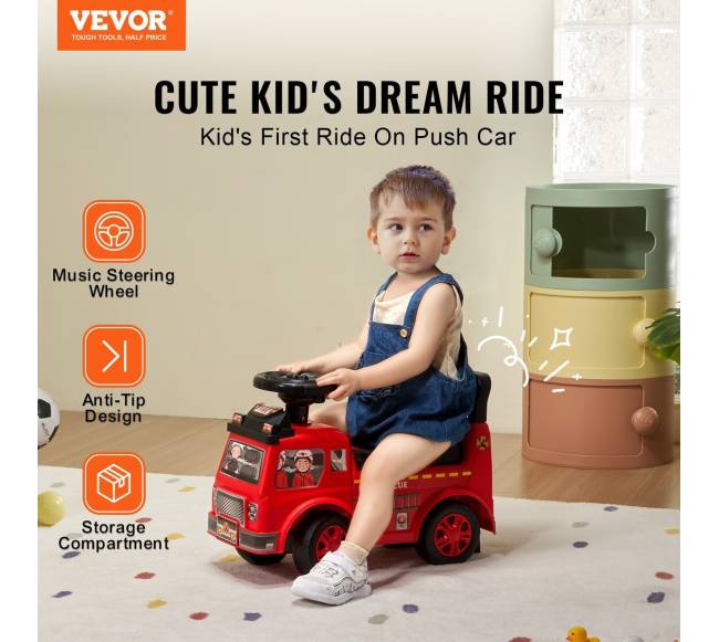 Vaikiška mašinėlė vaikams 1-3 metų raudona1