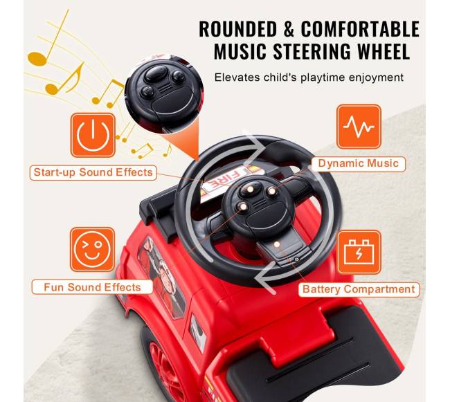 Vaikiška mašinėlė vaikams 1-3 metų raudona3