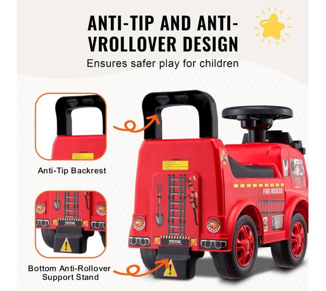 Vaikiška mašinėlė vaikams 1-3 metų raudona5