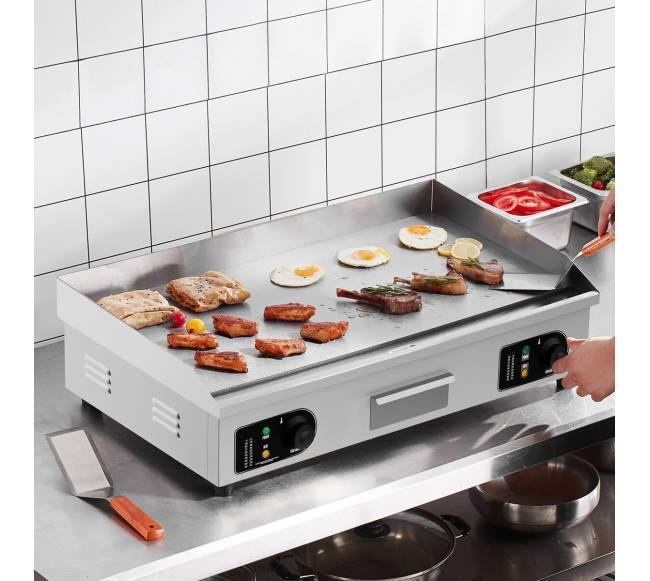 Elektrinė grilinė 4400 W stalviršio kepimo paviršius7